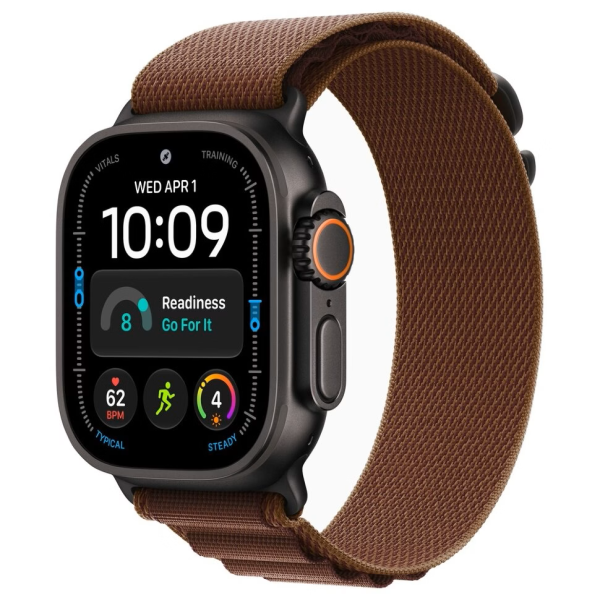 Apple Watch Series Ultra 4 49mm Black Titanium Case with Burgundy Alpine Loop S